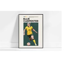 ellie carpenter poster gift, womens footballer wall art