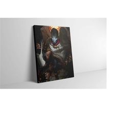 jhin lol canvas wall art (all skins) - lol jhin poster - lol jhin print - jhin artwork - jhin painting - gift for lol jh