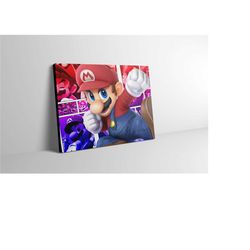 super mario canvas print wall art super mario nintendo gaming poster artwork painting gift wall decor