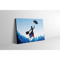 mary poppins canvas print wall art disney mary poppins poster artwork painting gift wall decor