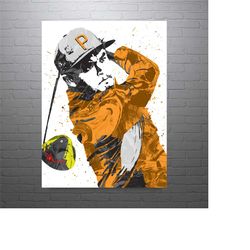 rickie fowler golf art poster-free us shipping
