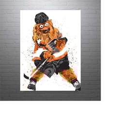 philadelphia flyers gritty mascot hockey art poster-free us shipping