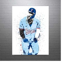 adolis garcia texas rangers baseball art poster-free us shipping