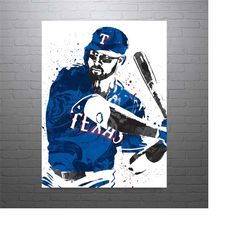 joey gallo texas rangers baseball art poster-free us shipping