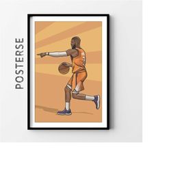phoenix suns chris paul nba posters, wrapped canvas, moving away gift, basketball coach gift