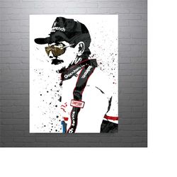 dale earnhardt nascar art poster-free us shipping