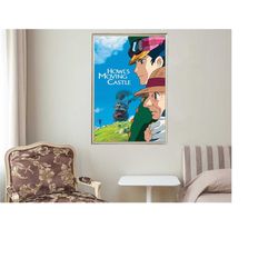 howl's moving castle - movie posters - movie collectibles - unique customized poster gifts