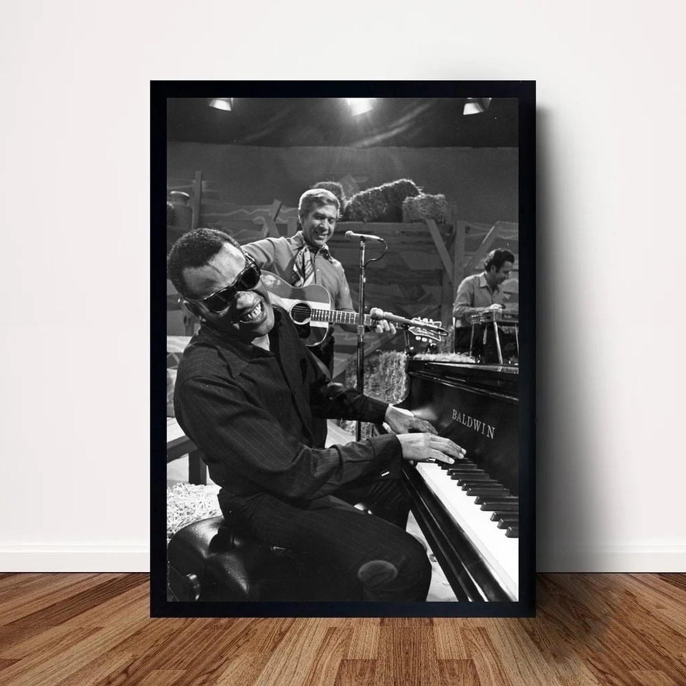 Ray Charles Music Poster Canvas Wall Art Home Decor (No Frame).jpg