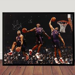 vince carter dunk contest poster canvas wall art home decor (no frame)