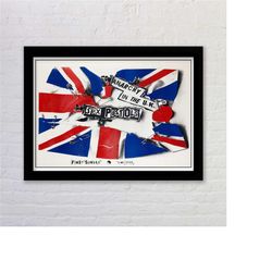 sex pistols anarchy in the uk poster print. framed available. punk poster