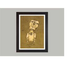ghost of a genius by paul klee / abstract art print / 3 sizes / available framed / wall decor / bauhaus print / poster /