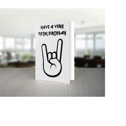 have a very metal birthday a5 birthday card for heavy metal fan premium quality