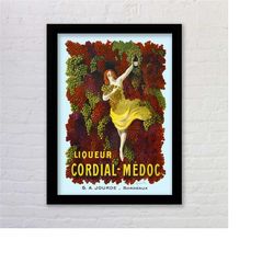 framed cordial-medoc by leonetto cappiello vintage french wine poster print