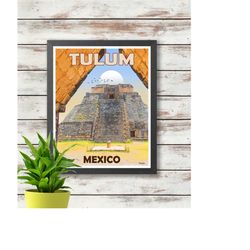 tulum - mexico travel poster - digital download - wall deco - gift idea