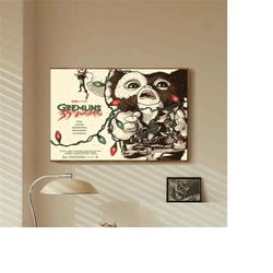 gremlins poster classic movie bedroom art canvas poster-unframe-8x12'',12x18''14x21''16x24''20x30''24x36''