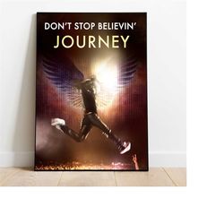 journey - don't stop believin- rock song poster, rock song music wall art, music home decor