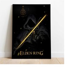 elden ring video game poster, minimalist, home decor, video game print, steam game poster, ps5 game poster