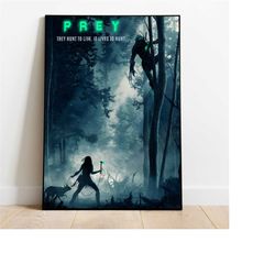 prey movie ( predator series ) high resolution poster, predator movie wall art, home decor...