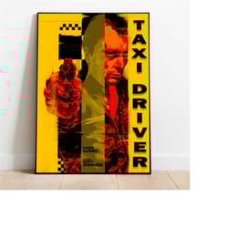 taxi driver (1976) movie poster, robert de niro film poster, movie wall art, home decor