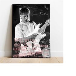 top 10 sam fender songs poster, music wall art, home wall art, sam fender poster...