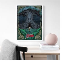 legend of zelda ocarina of time game poster canvas poster, mural, art poster, home decoration, player room decoration