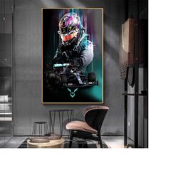 lewis hamilton poster, lewis hamilton gloss poster wall decor