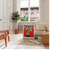 kai havertz poster, arsenal poster, football wall poster, kai havertz inspired art. mid-century modern. kai havertz, hav