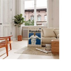 ronaldo nazrio poster, real madrid legend ronaldo nazario poster, printable digital wall decor, real madrid poster, offi