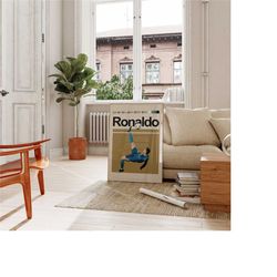 cristiano ronaldo poster,real madrid wall poster living room and office. ronaldo inspired art.mid-century modern. ronald