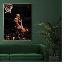 derrick rose poster wall decor, sports poster