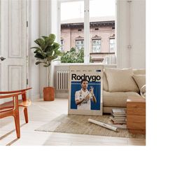 rodrygo poster, real madrid poster, football wall poster, rodrygo inspired art. mid-century modern. rodrygo 11x14 jpg