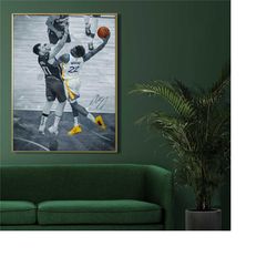 andrew wiggins slam dunk poster warriors basketball poster