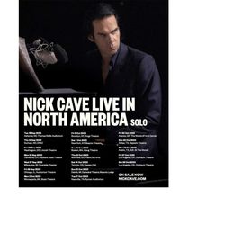 nick cave live in north america 2023 tour poster