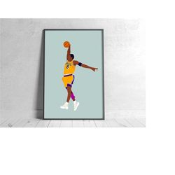 kobe bryant basketball print pack - basketball posters - nba art prints