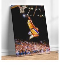 kobe bryant poster, kobe bryant canvas print, kobe bryant black mamba poster man cave gift boys room for him room decor
