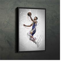 stephen curry poster golden state warriors nba framed wall art home decor canvas print artwork