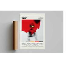 rihanna posters / anti poster / anti by rihanna tracklist / album cover poster poster print wall art, custom poster, pos