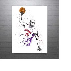 vince carter toronto raptors basketball art poster-free us shipping