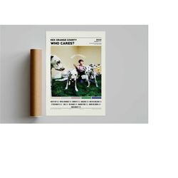 rex orange county posters / who cares poster, tracklist album cover poster, print wall art, custom poster, rex orange co