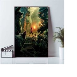 the jungle book, movie poster, art poster, canvas material gift, keepsake, home decor, live room wall art