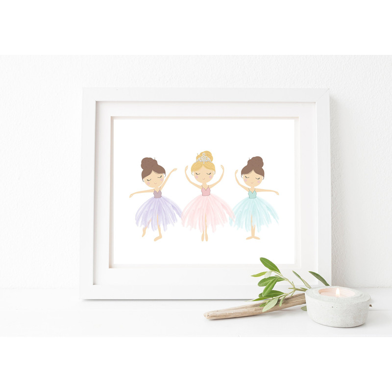 Ballerina print nursery - Girls room wall decor - Ballerina printable - Ballerina gifts - Watercolor Ballerina wall art - Ballerina Poster.jpg