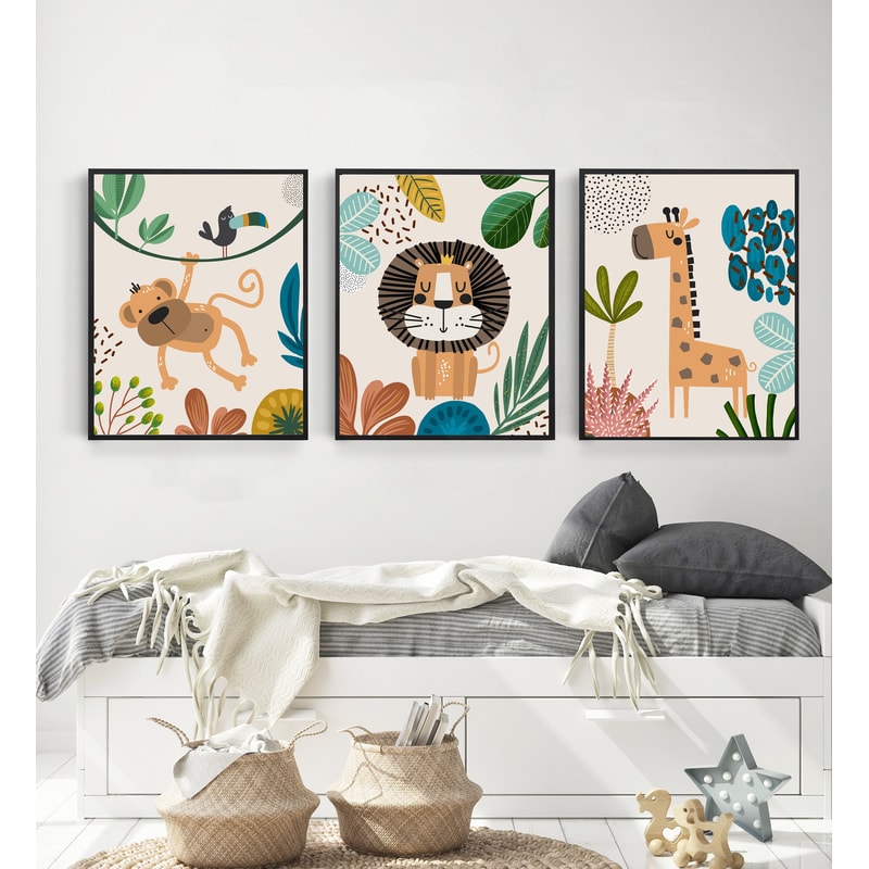 Boho nursery decor - Baby Boy Nursery - Safari Nursery decor - Nursery prints - Nursery wall prints - Nursery wall art - Baby animal prints.jpg