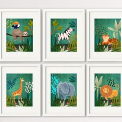 Safari Nursery decor - Baby animal prints - Baby safari animal nursery - Safari nursery prints - Nursery decor - Animal