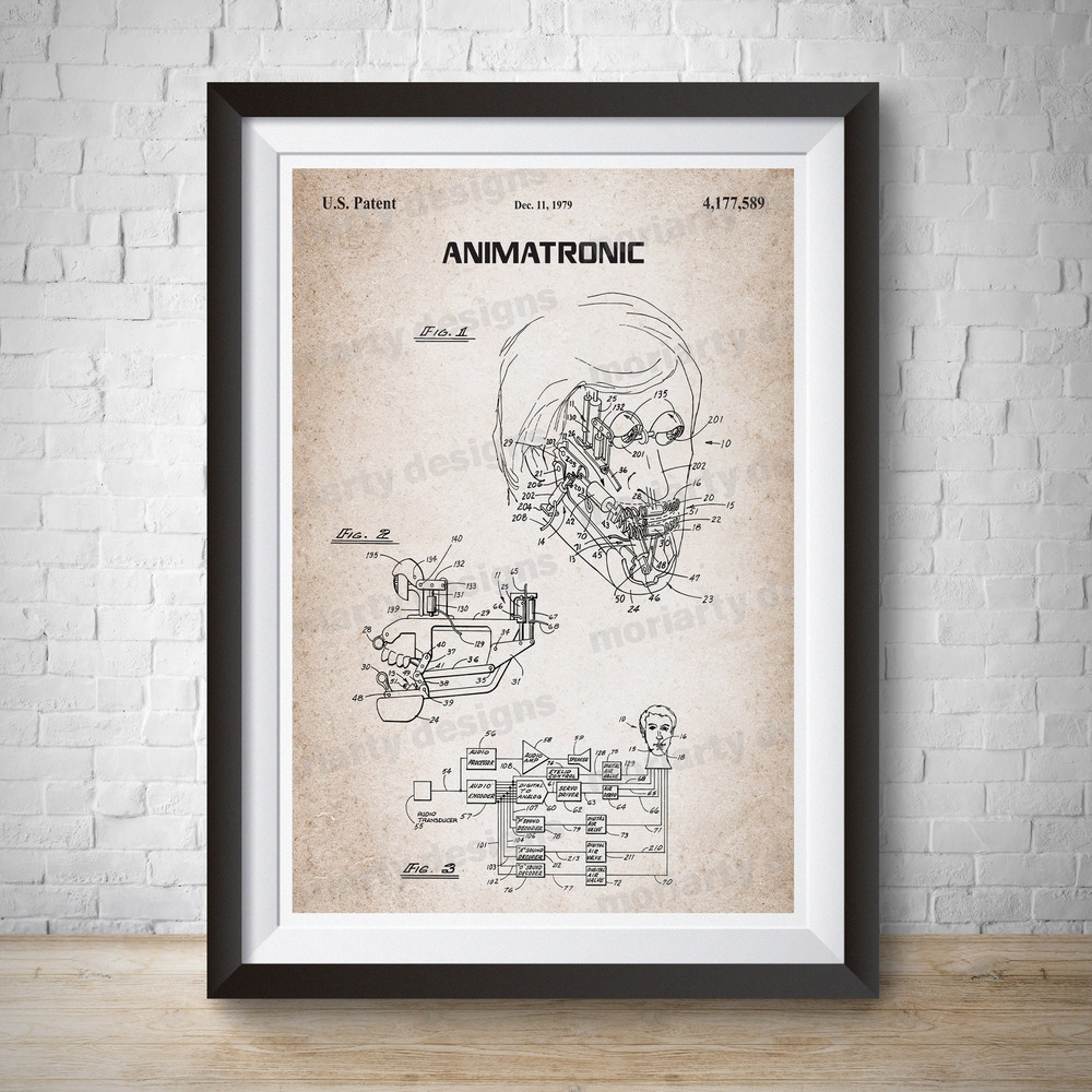 Animatronic Disney Patent Magic Kingdom Vintage Patent Vintage Disney Print Patent Art Disneyland Poster Disney Kids Bedroom Decor.jpg