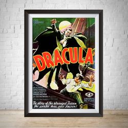 dracula movie poster 1931 vintage movie poster v2 hand drawn poster wall art home decor home art horror film horror movi