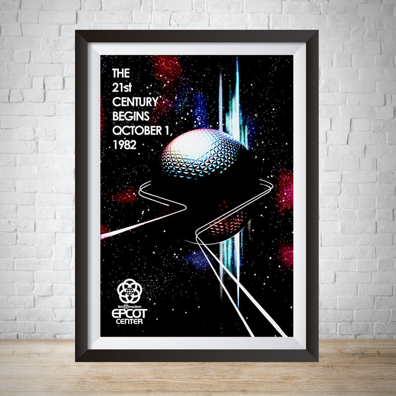 Epcot Vintage Epcot Opening Poster Disneyland Vintage Disney Print Disney Magic Kingdom Poster Epcot Center Wall Art Kids Bedroom.jpg