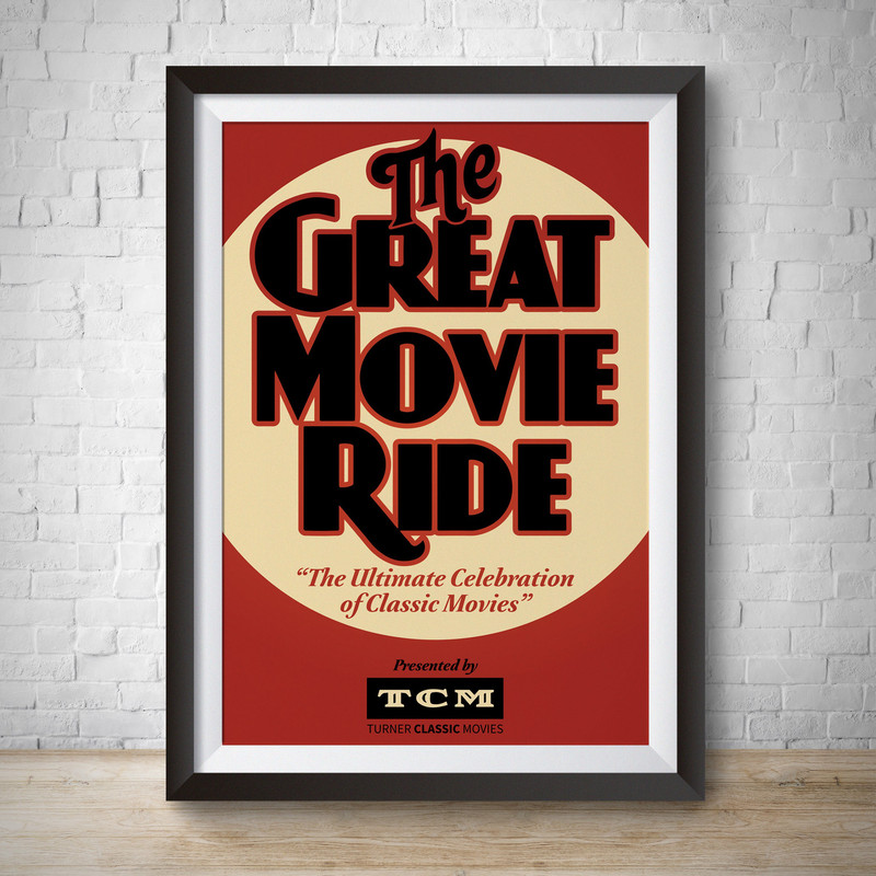 Great Movie Ride Attraction Poster, Disney Hollywood Studios Disneyland Vintage Print MGM Studios Disney World Poster Vector Kids Bedroom.jpg