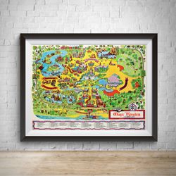 magic kingdom map 1971 disney world map disney park map disney home disney print disney disneyland poster wall art disne