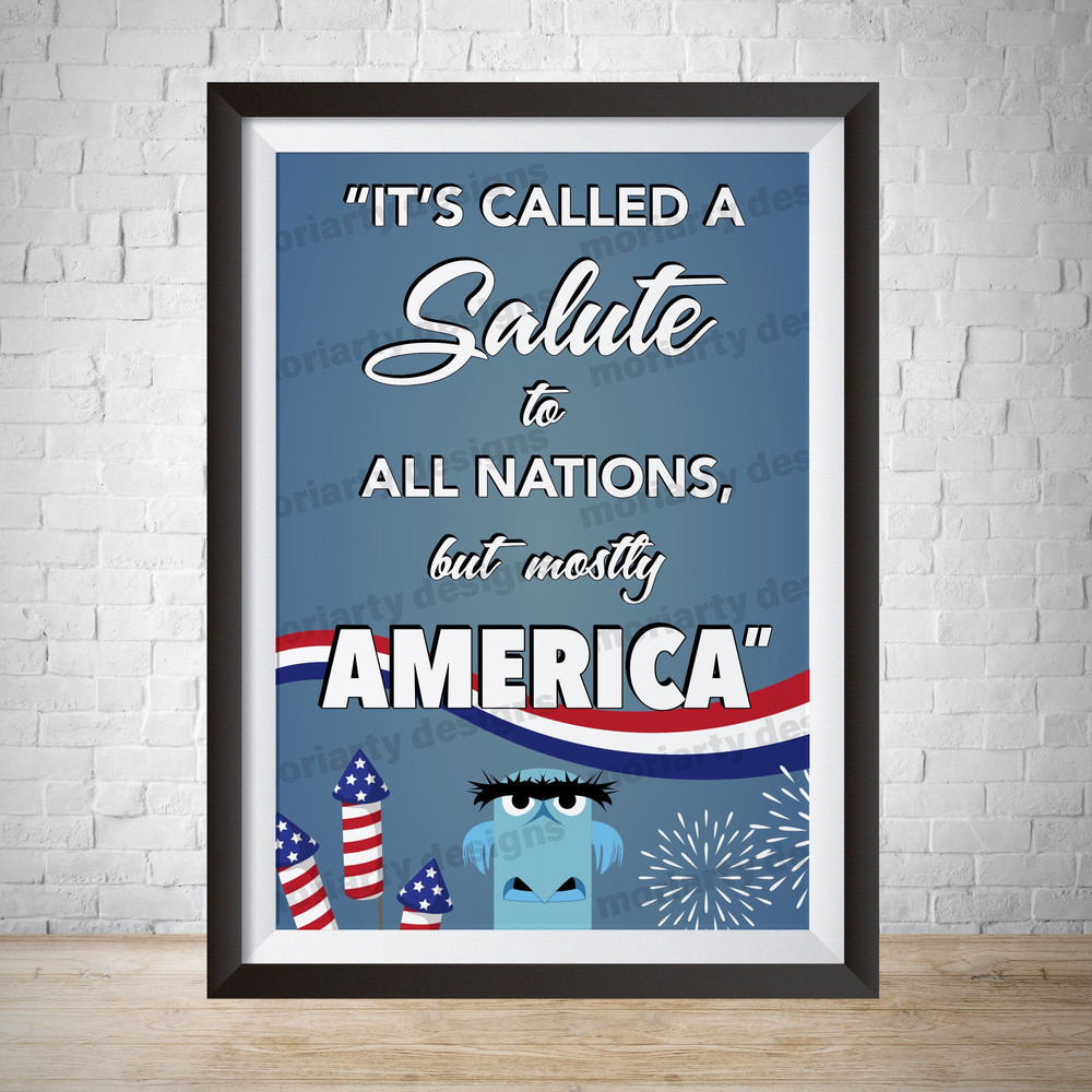 Muppet Vision 3D Disney Hollywood Studios Attraction Poster, Disneyland Vintage Muppets Poster MGM Studios Poster Sam the Eagle Kids Bedroom.jpg