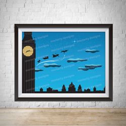 peter pan poster disney nursery minimalist disney tinkerbell poster movie art disney print disneyland poster wall art k